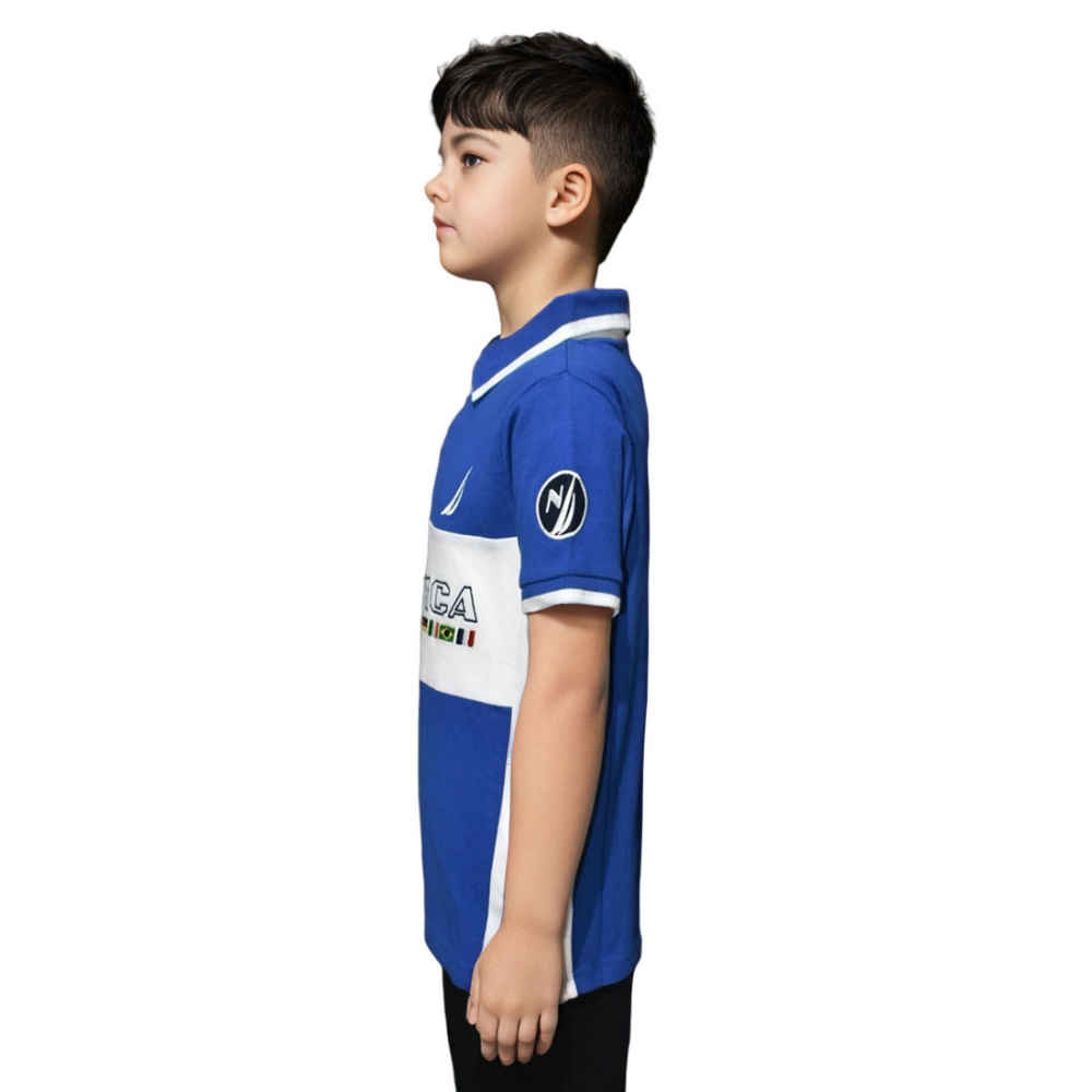 Nautica White & Blue Premium Quality Kids T-shirt-2