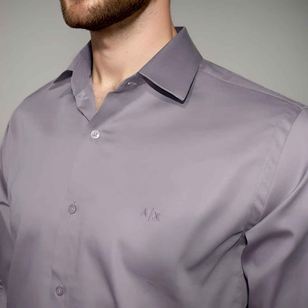 Armani Exchange Purple Premium Quality Shirt-2