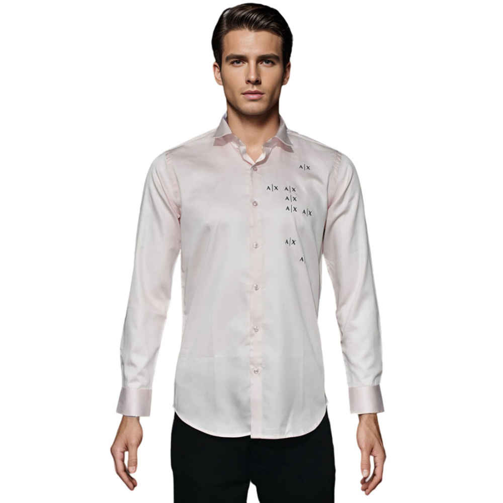 Armani Exchange Pink Premium Quality Men's Shirt-6