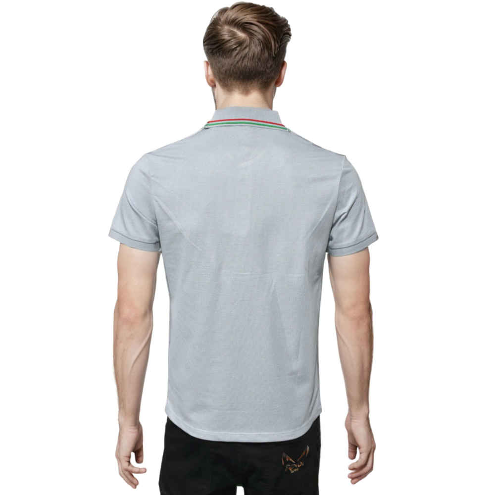 Gucci Light Blue Premium logo Embroidered T-shirt-1