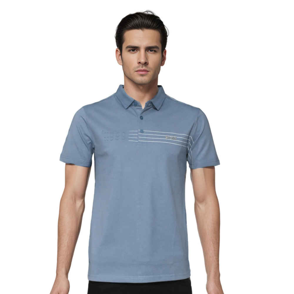 Boss Blue Premium Quality Polo T-shirt-thumb-0