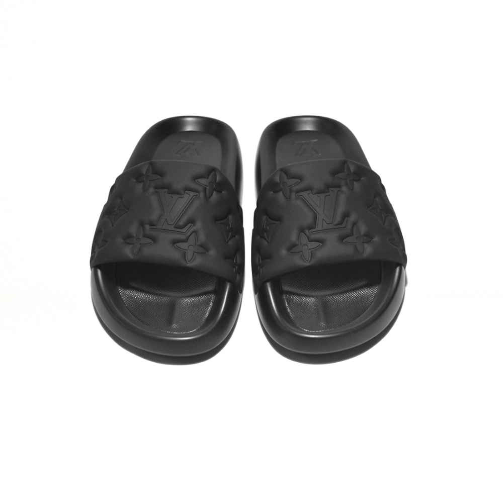 Louis Vuitton Black Premium Quality Men's Flip-flops-4