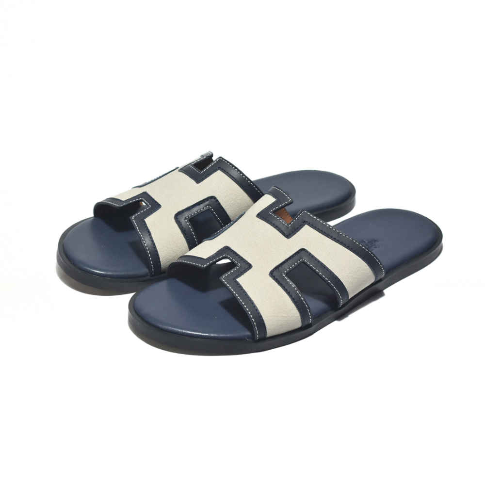 Hermes Blue Premium Quality Men's Flip-flops-thumb-0