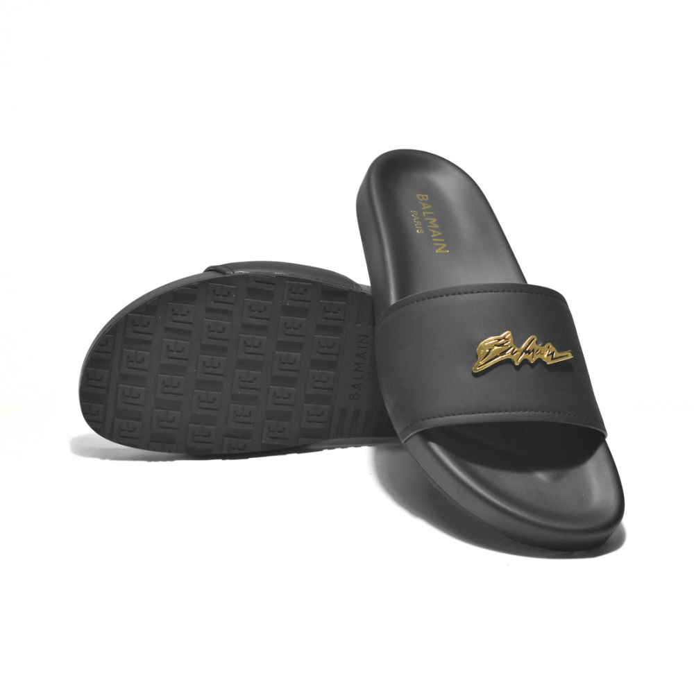 Balmain Black Premium Quality Men's Flip-flops-6