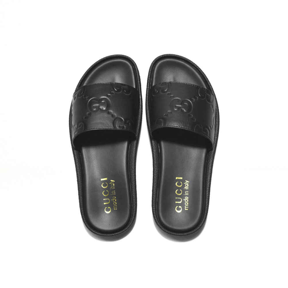 Gucci Black Premium Quality Men's Flip-flops-3