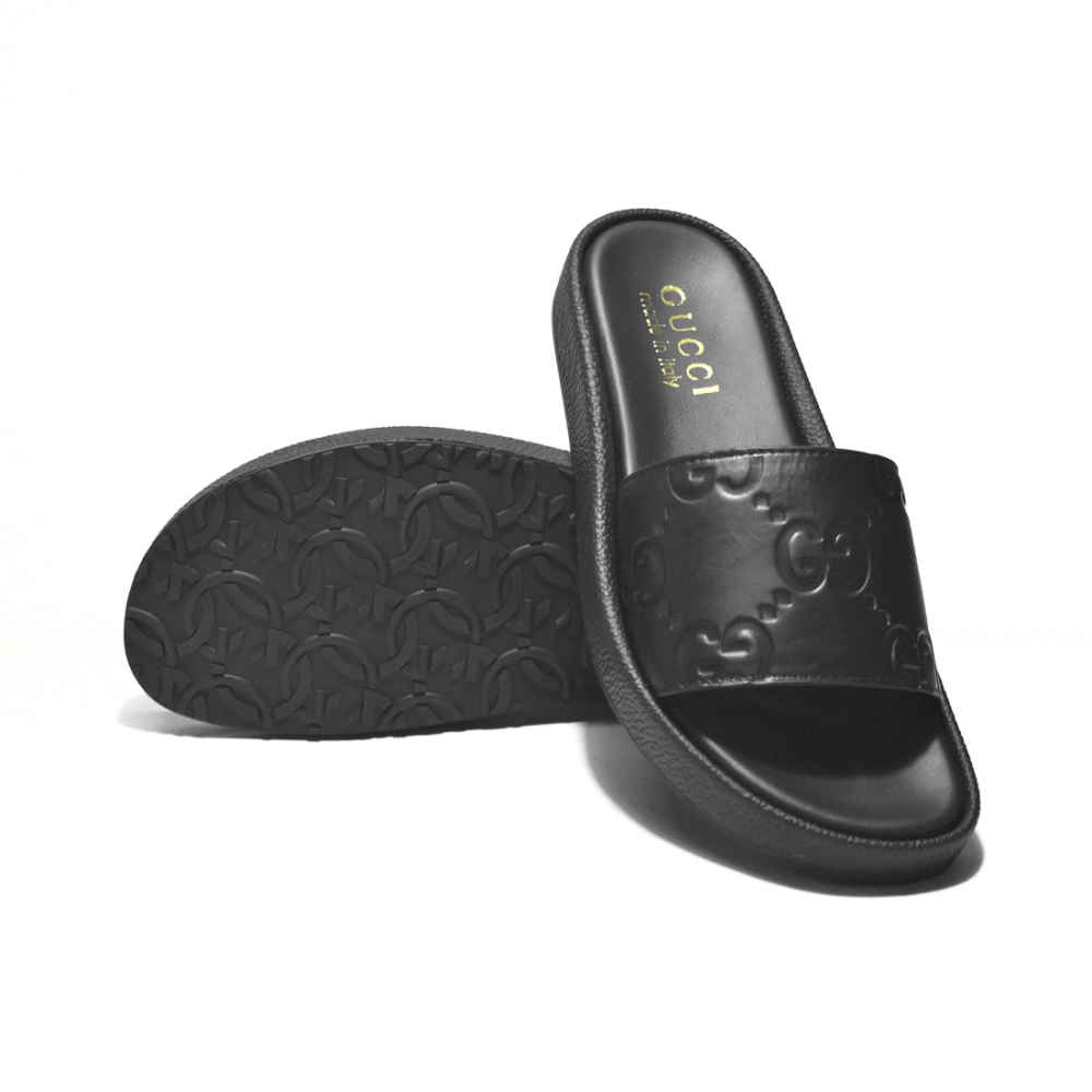 Gucci Black Premium Quality Men's Flip-flops-6