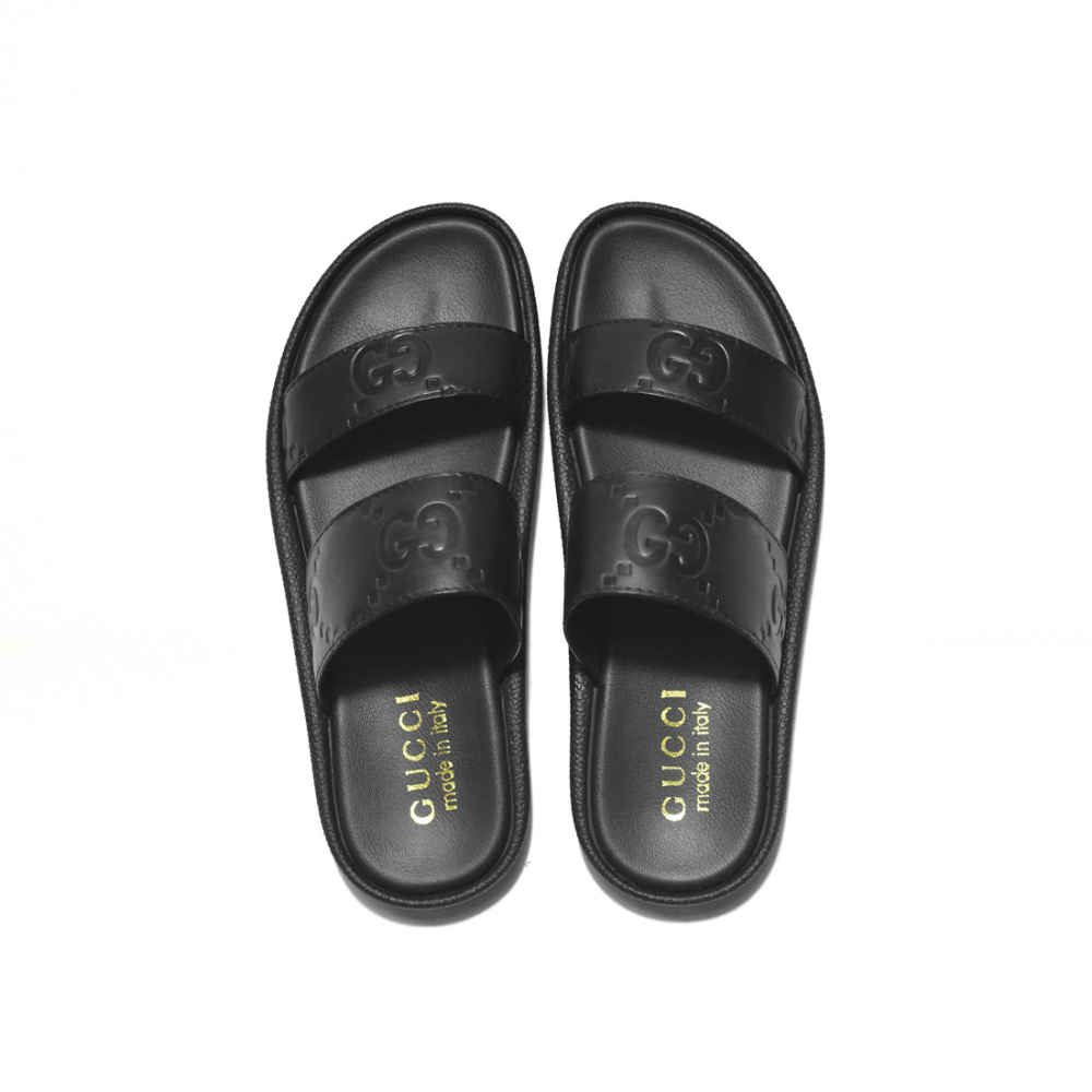 Gucci Black Premium Quality Men's Flip-flops-3