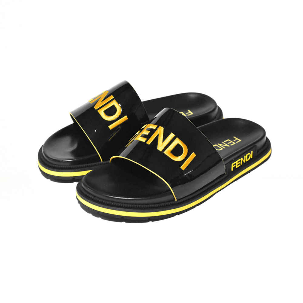Fendi Black Premium Quality Men's Flip-flops-thumb-0