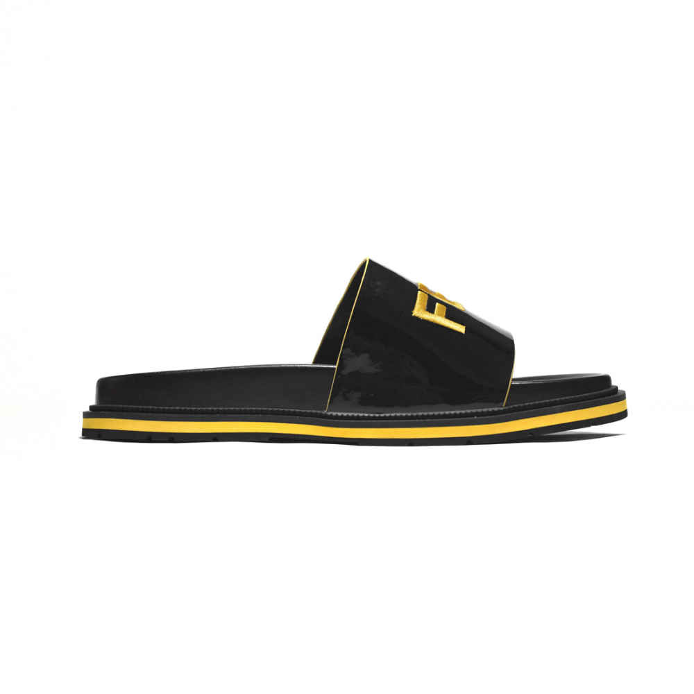 Fendi Black Premium Quality Men's Flip-flops-thumb-2