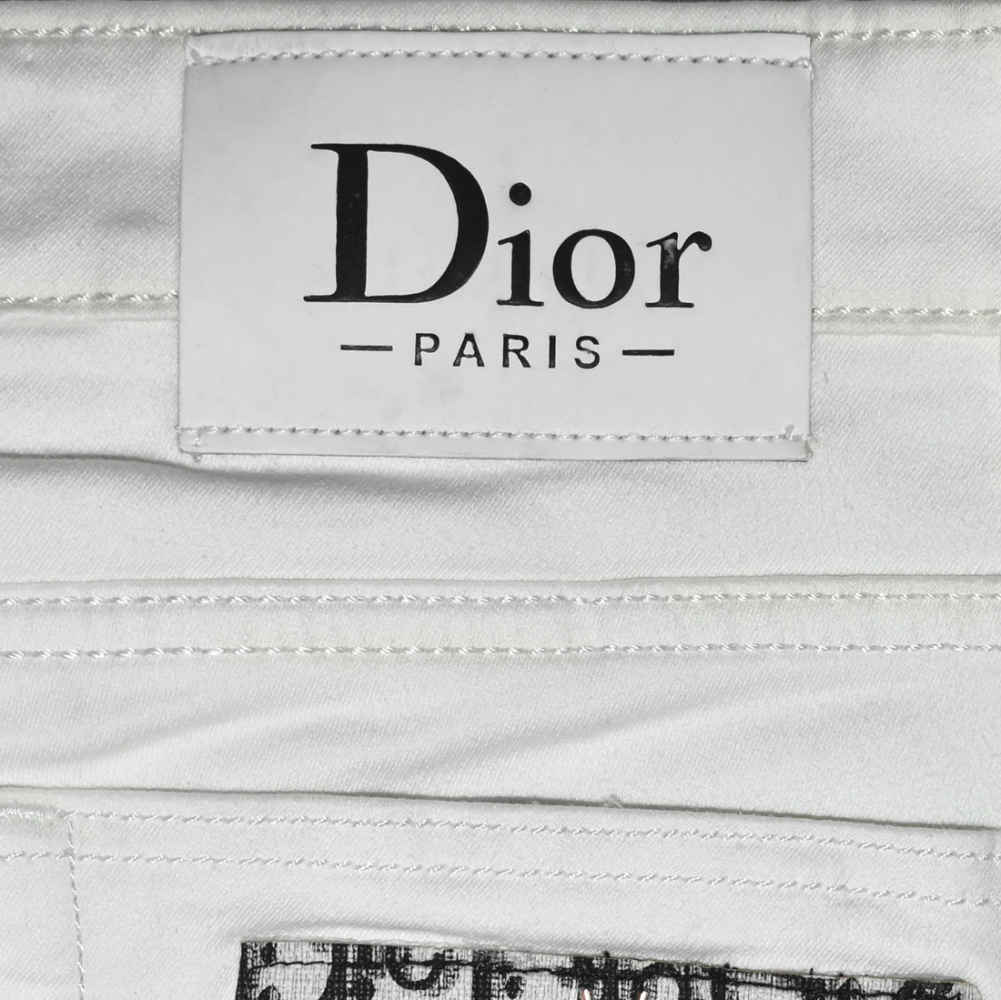 Dior White Premium Quality Denim Jeans-thumb-4
