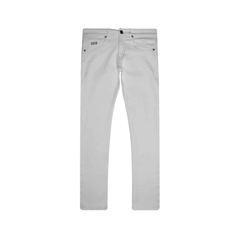 Dior White Premium Quality Denim Jeans-thumb-0