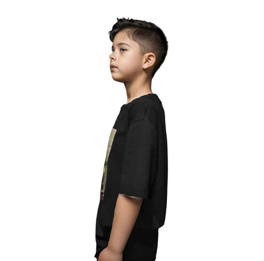 Burberry Label Print Black Premium Kids T-shirt-thumb-2