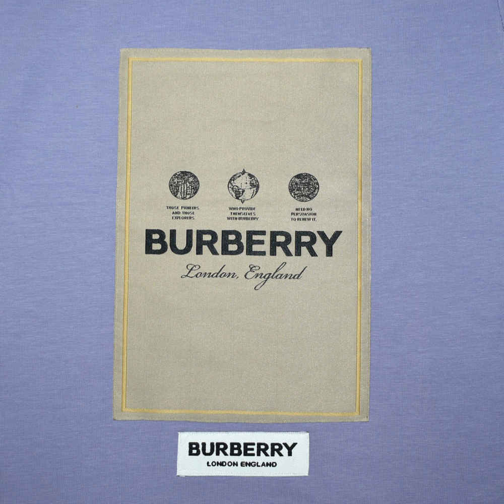 Burberry Label Print Purple Premium Kids T-shirt-thumb-3