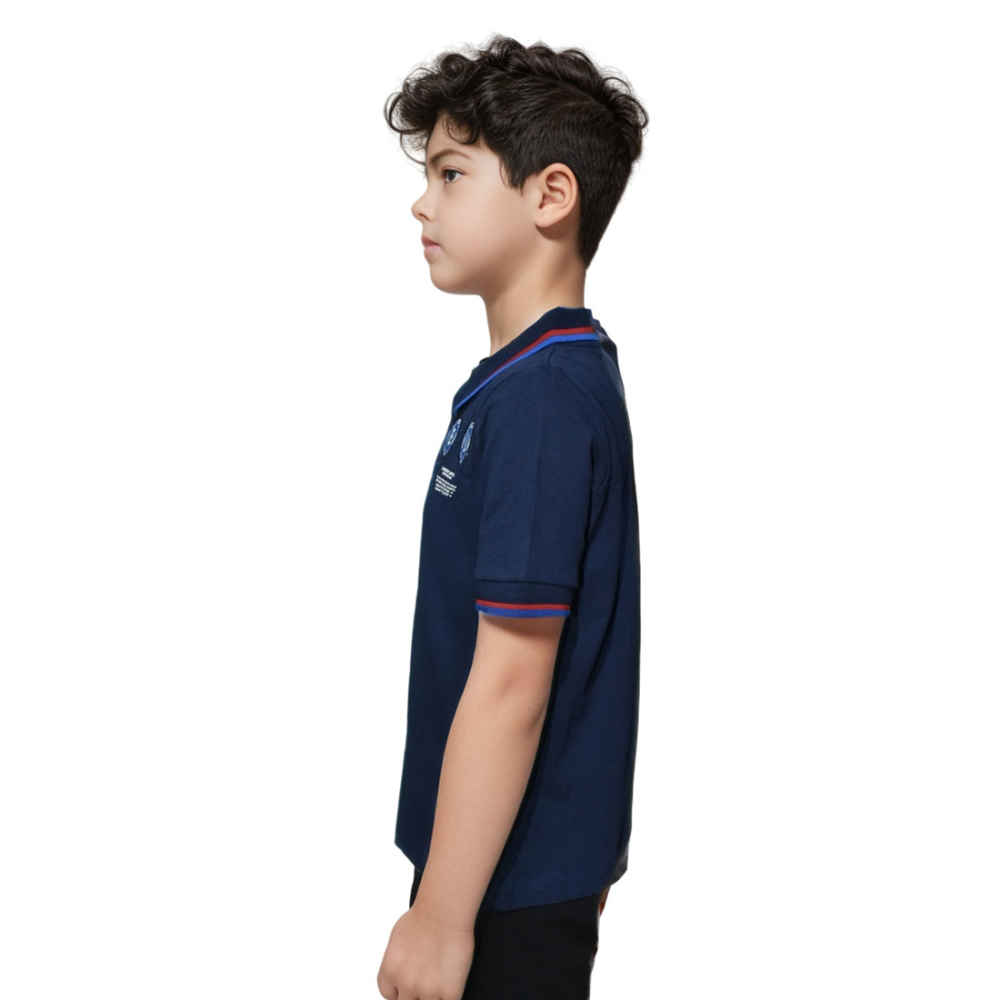 Burberry Blue Premium Kids Polo T-shirt-thumb-2