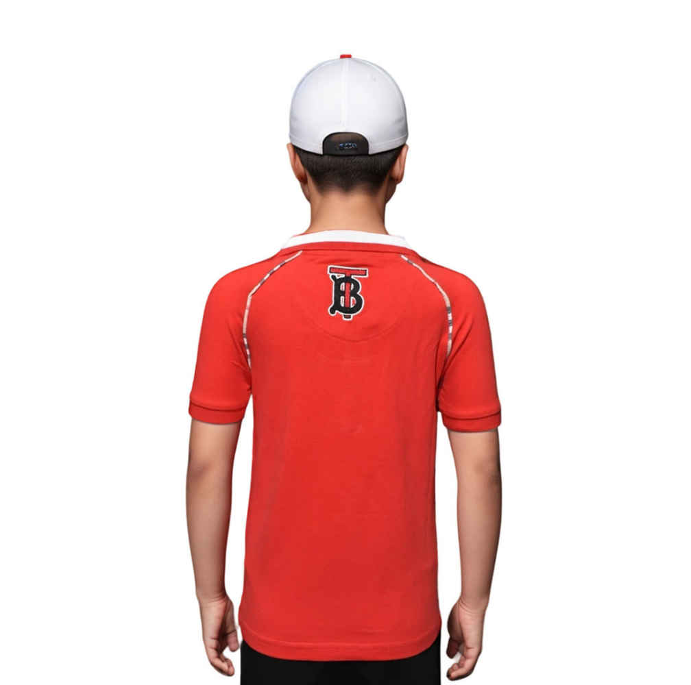 Burberry Kids red Cotton Tiger Print T-shirt-1