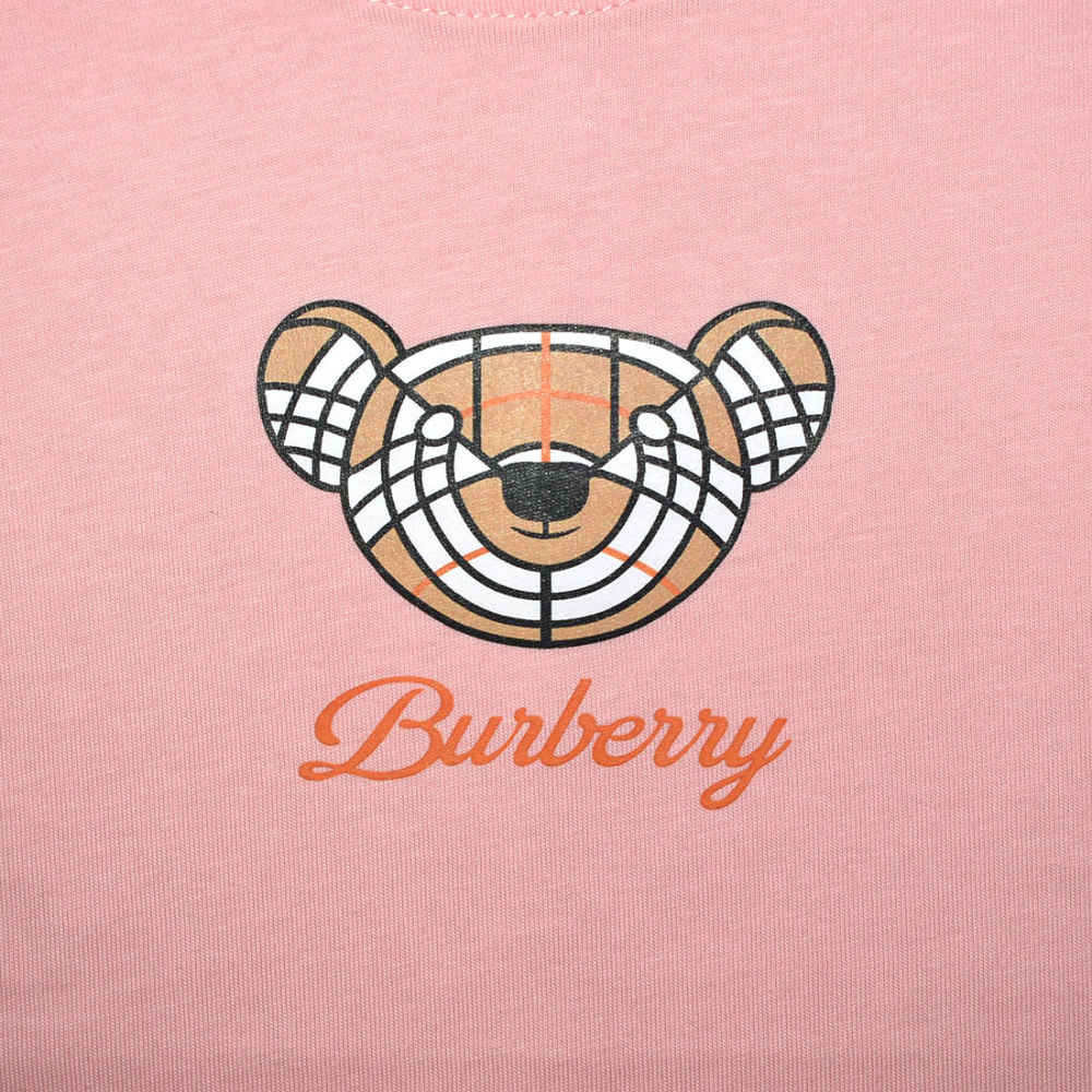 Burberry Roscoe Teddy Print Pink Kids T-shirt-3