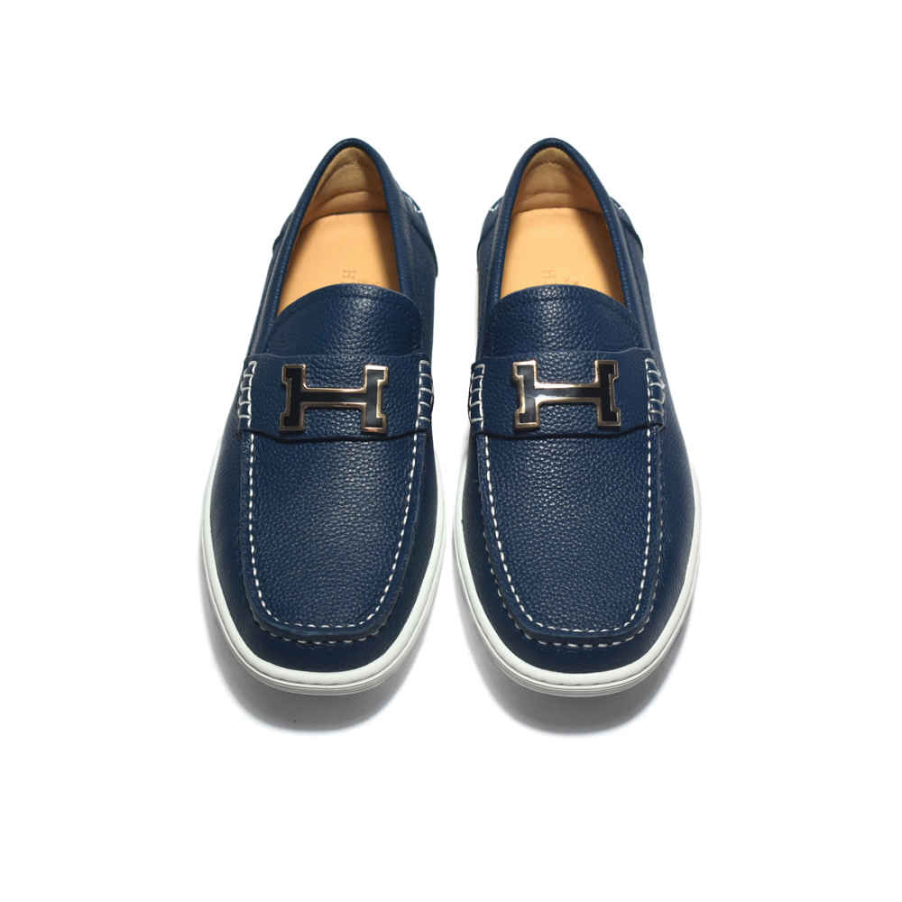 Hermes Blue Premium Luxury Casual Loafers-3
