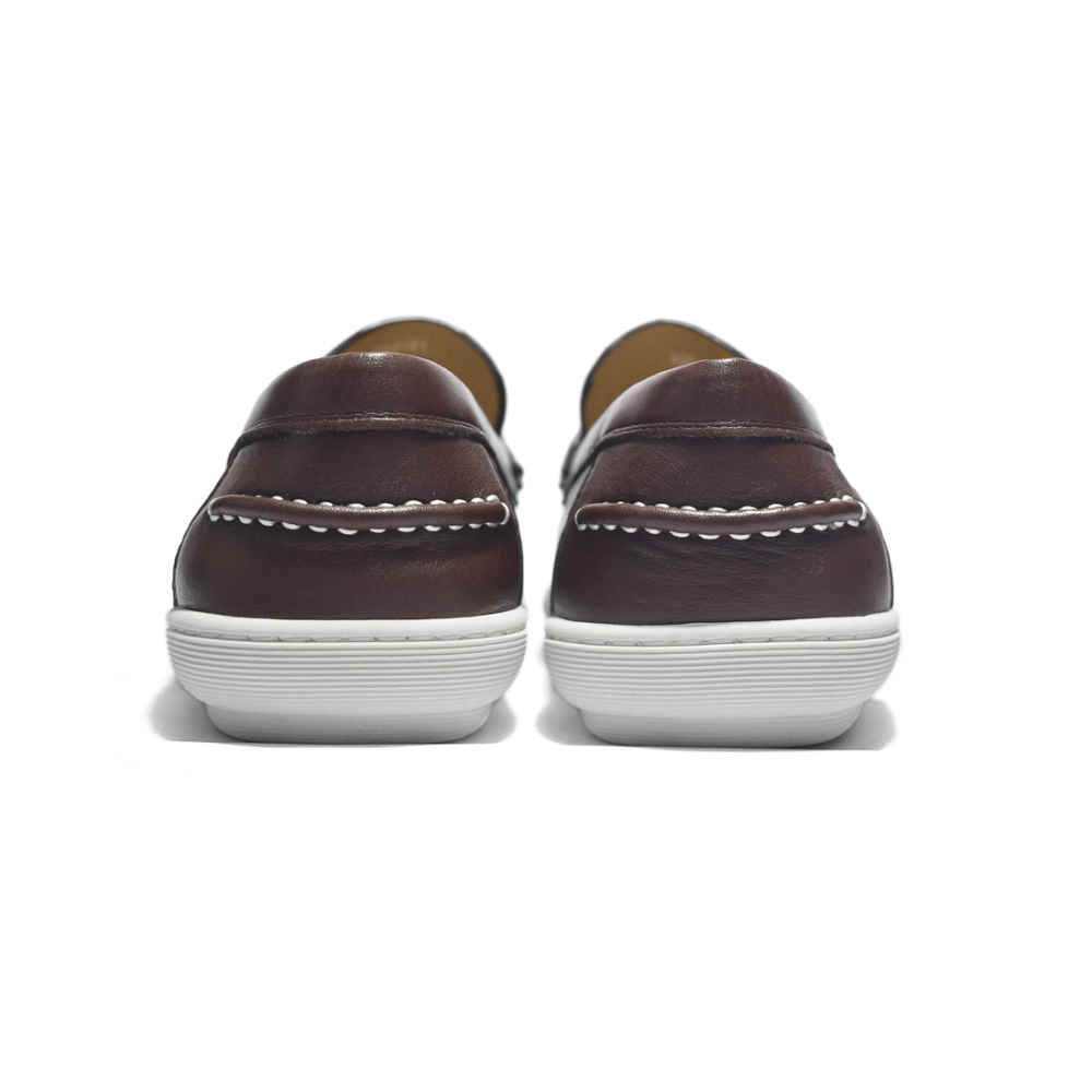 Hermes Brown Premium Casual Loafers-4