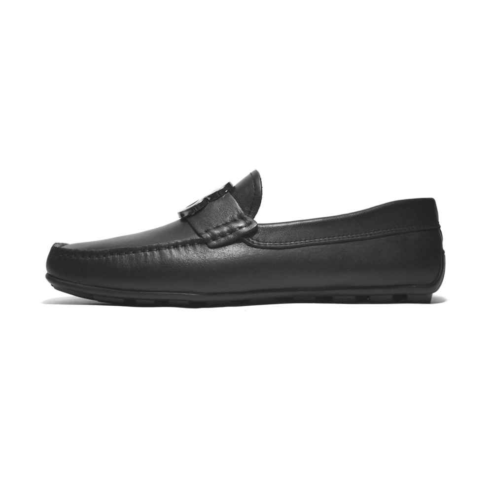 Balmain Black Premium Quality Logo Loafers-thumb-1
