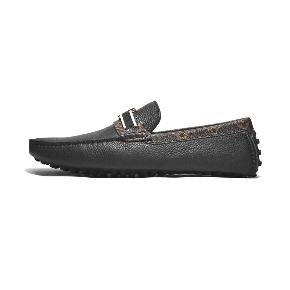 Louis Vuitton Monogram Logo Black Loafers-1