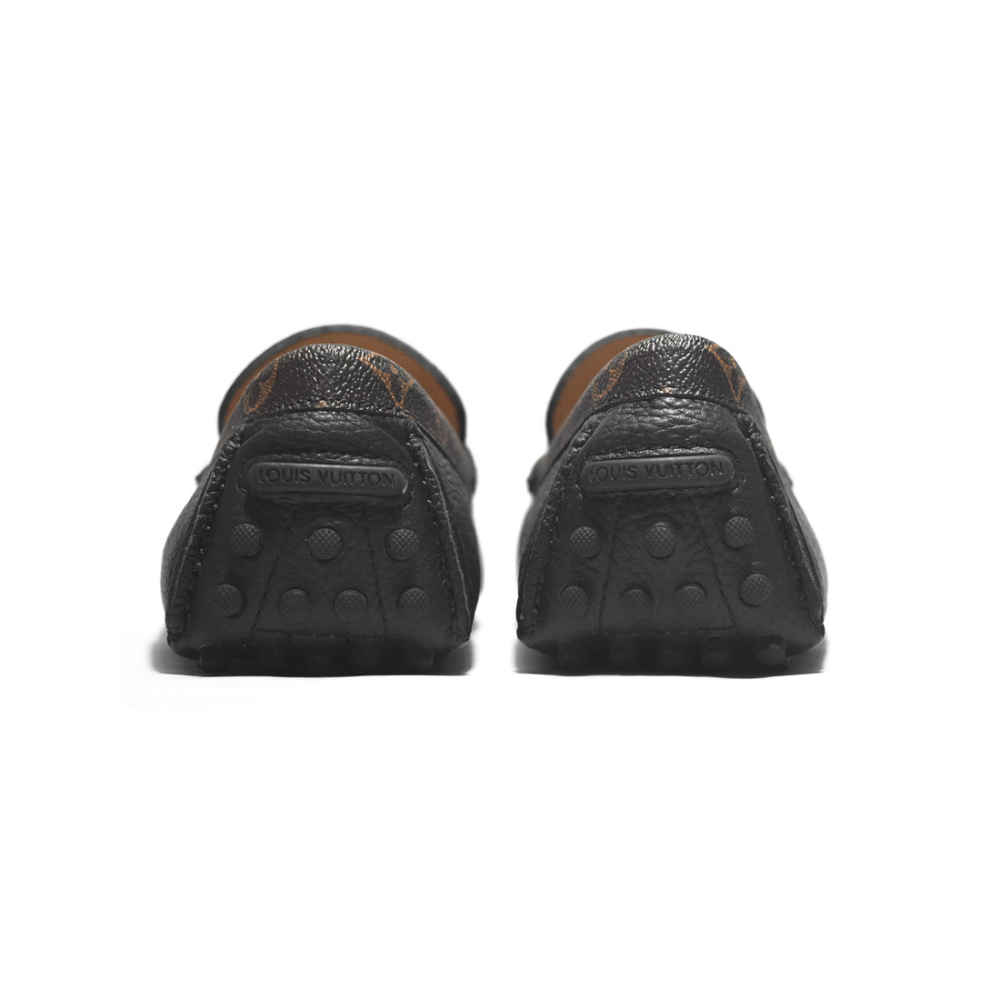 Louis Vuitton Monogram Logo Black Loafers-4