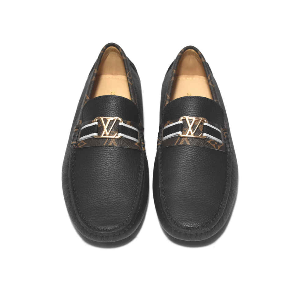 Louis Vuitton Monogram Logo Black Loafers-3