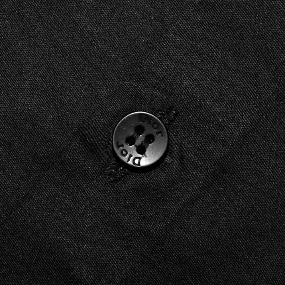 Dior Black Oblique Pattern Pocket Logo Shirt-4