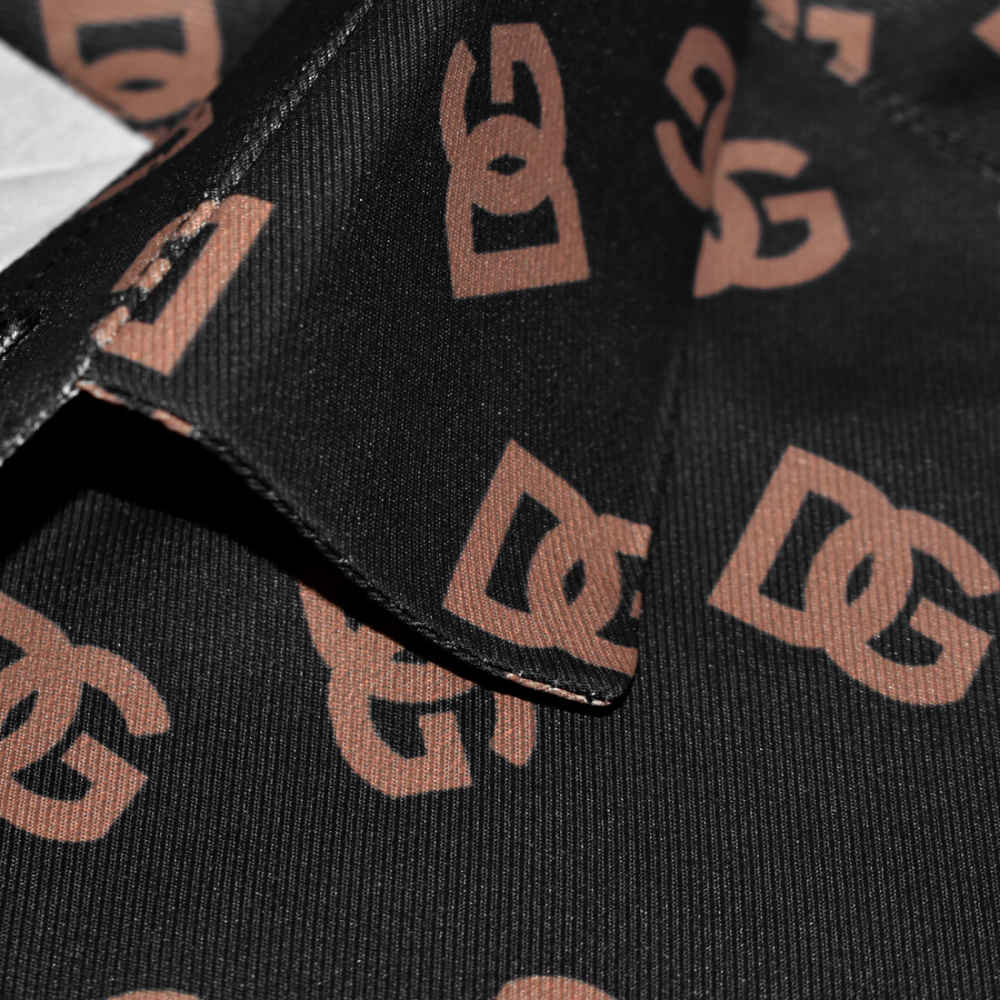 Dolce & Gabbana All-Over Logo Print Black Premium Shirt-4