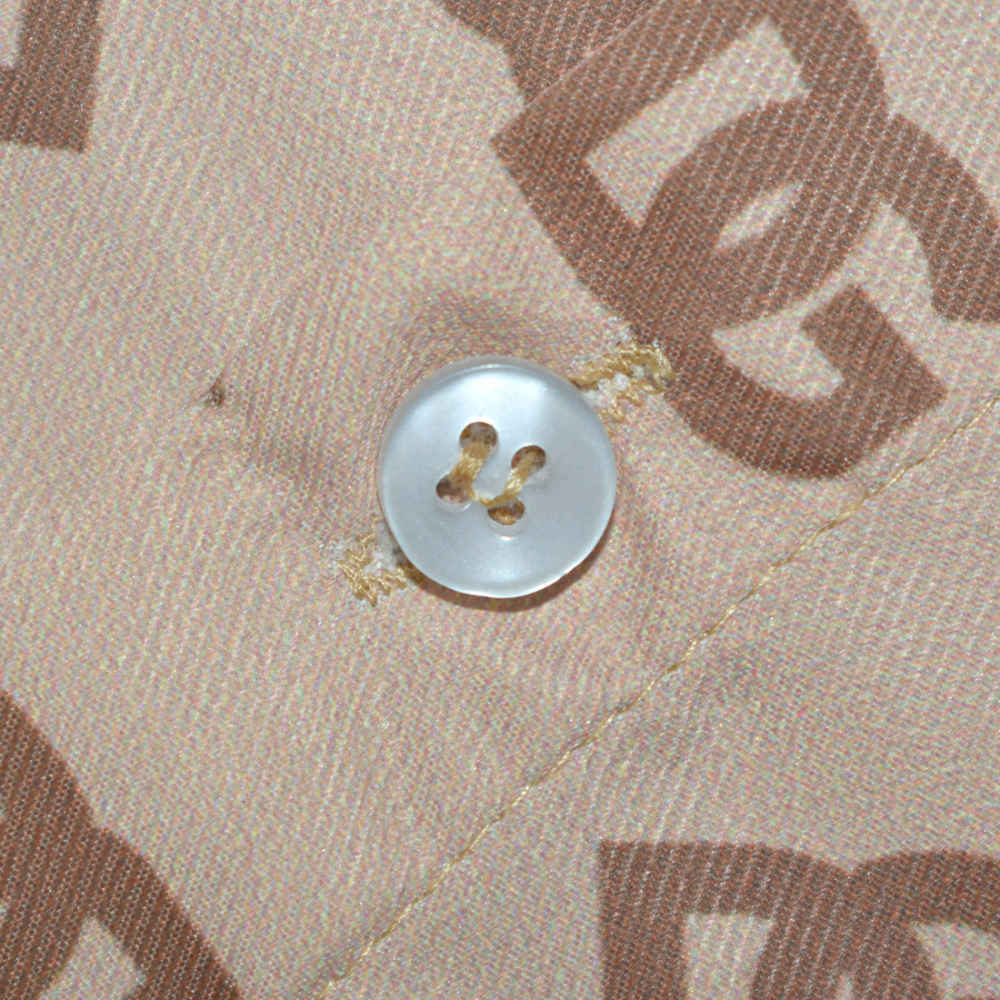 Dolce & Gabbana All-Over Logo Print Brown Premium Shirt-3