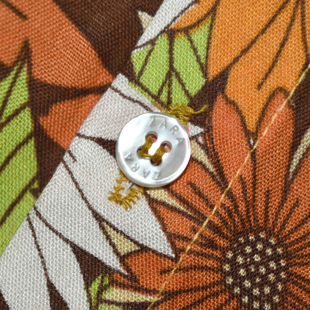 Zara Premium Orange Flower Quality Shirt-thumb-3