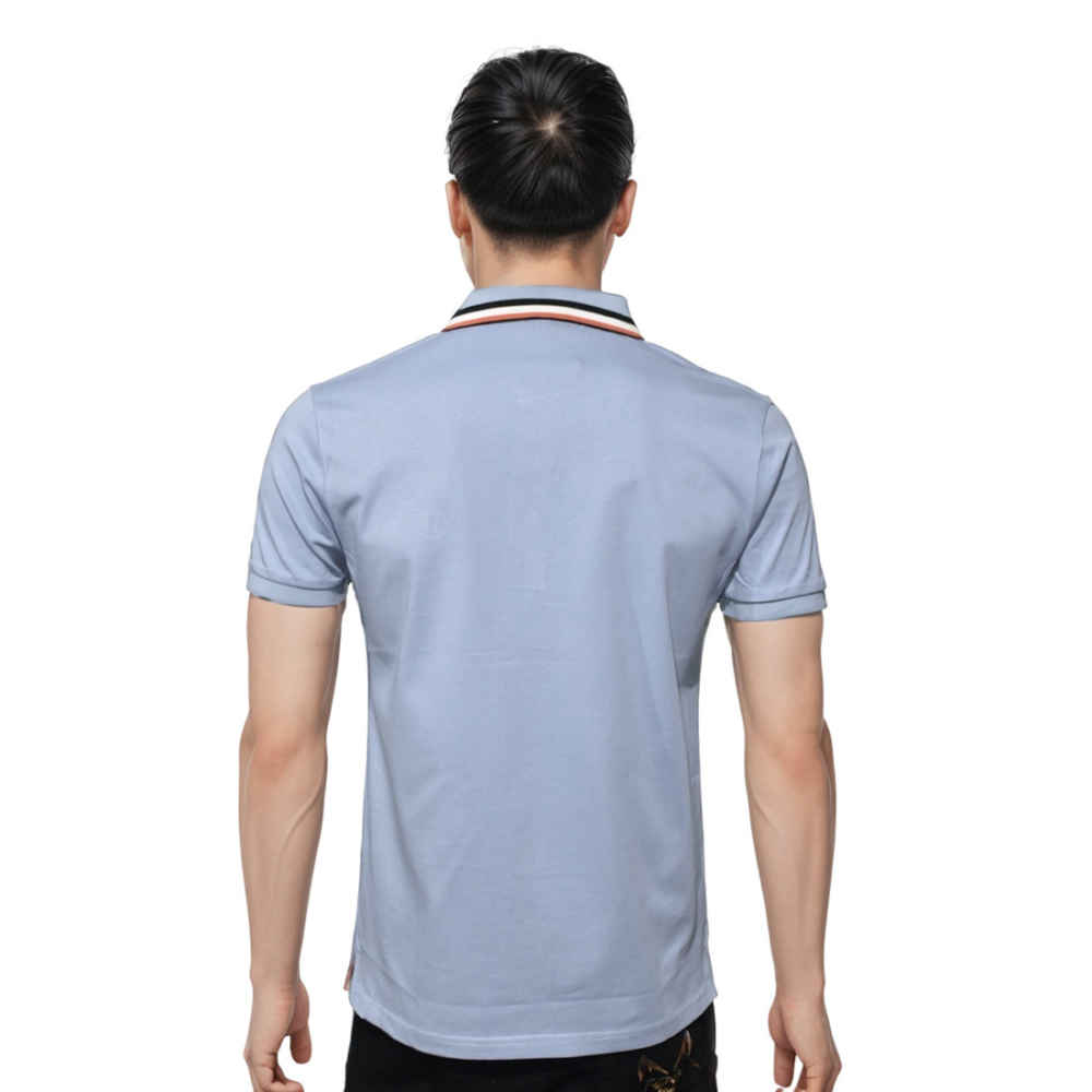 Hermes Light Blue Premium Luxury Polo T-shirt-1