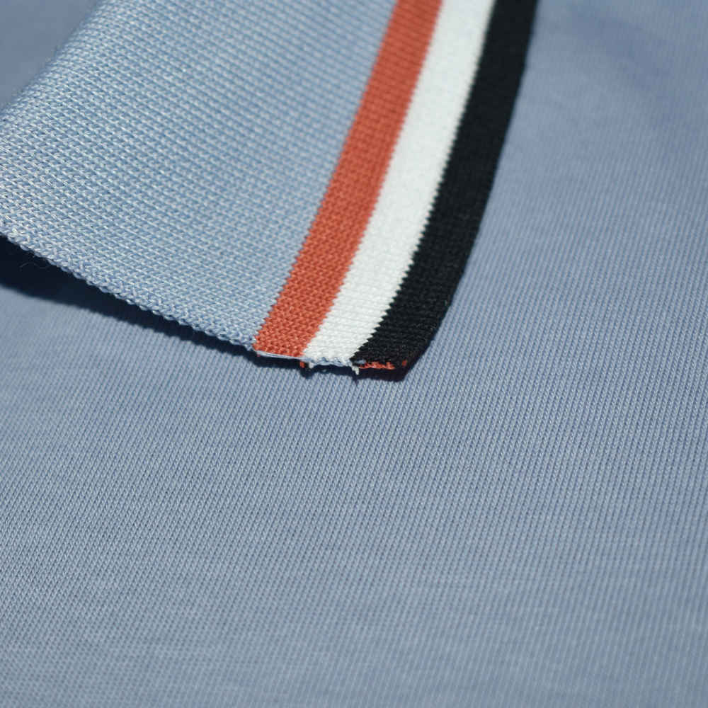 Hermes Light Blue Premium Luxury Polo T-shirt-4