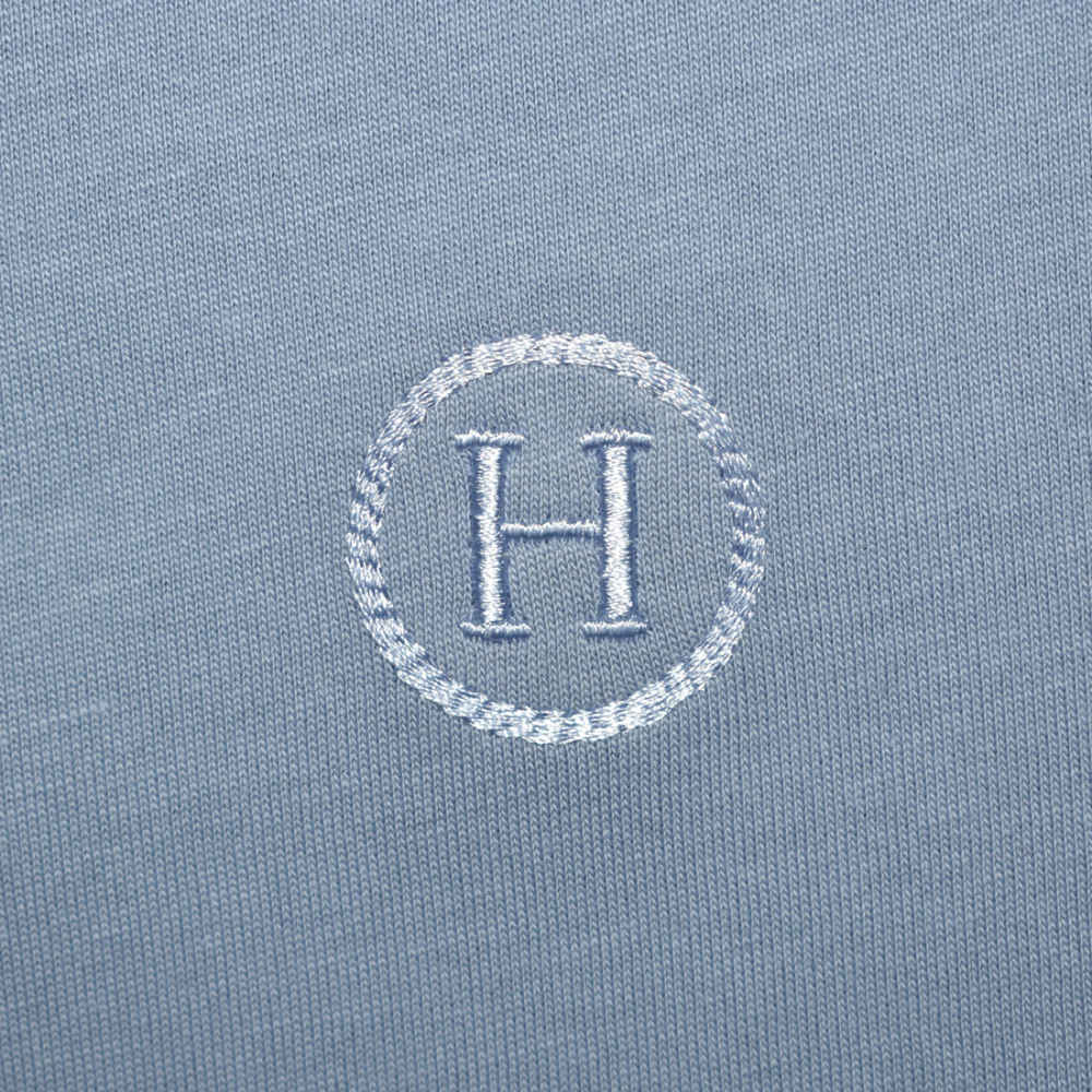 Hermes Light Blue Premium Luxury Polo T-shirt-3