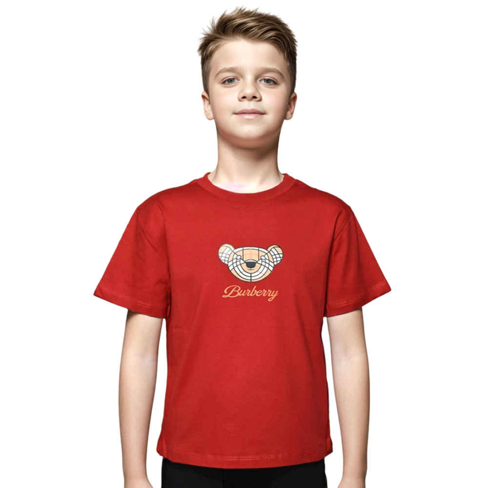 Burberry Roscoe Teddy Print Red Kids T-shirt-thumb-0