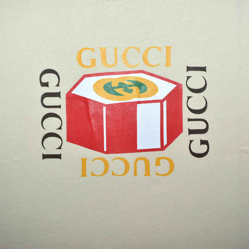 Gucci Print Cream Premium Kids T-shirt-3