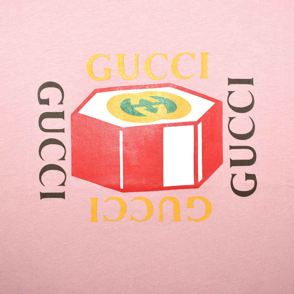 Gucci Print Pink Premium Kids T-shirt-thumb-3