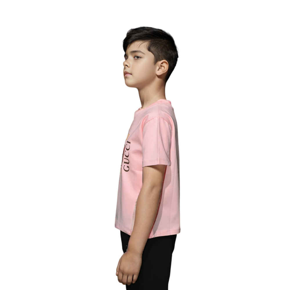 Gucci Print Pink Premium Kids T-shirt-thumb-2