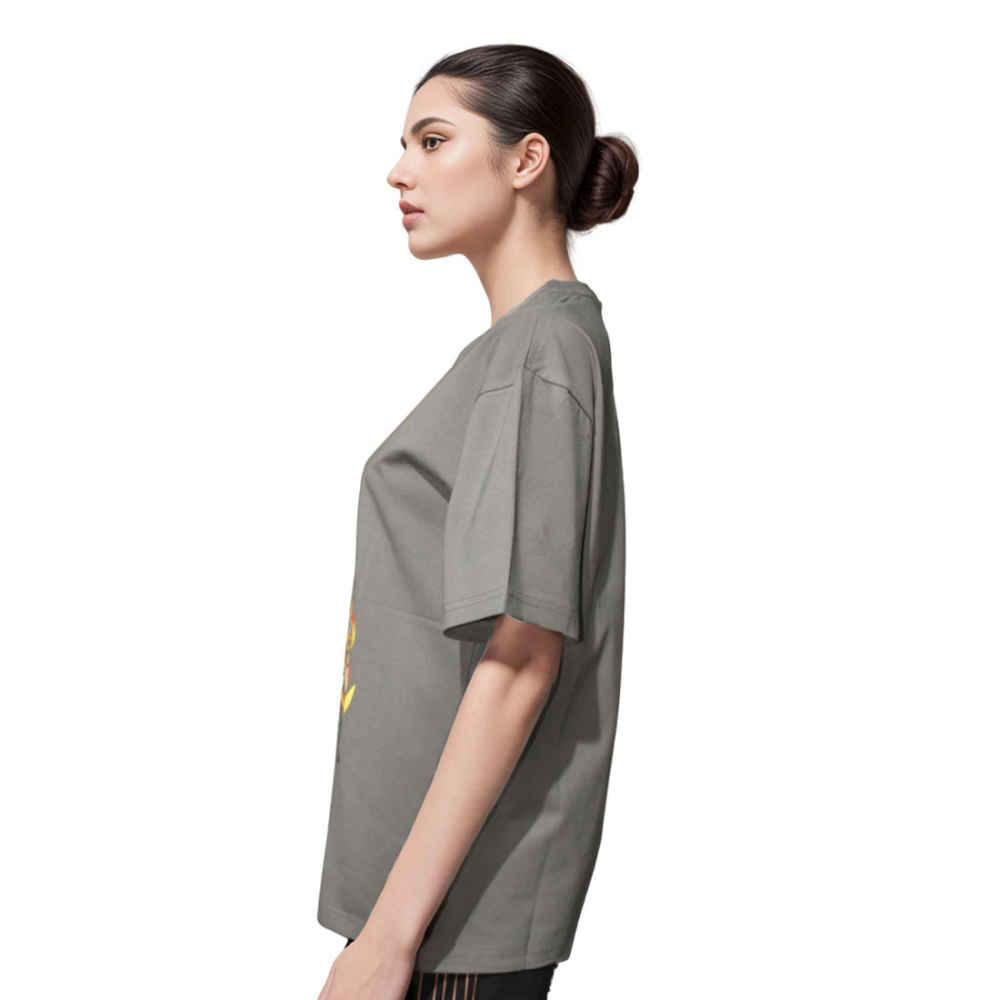 Burberry Teddy Print Grey Oversized Women T-shirt-2