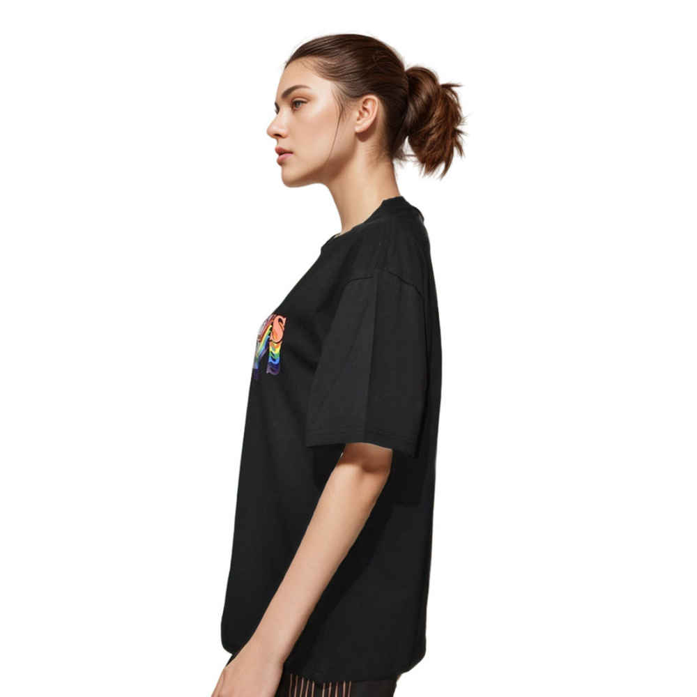 Burberry Black Premium Women Oversized T-shirt-2