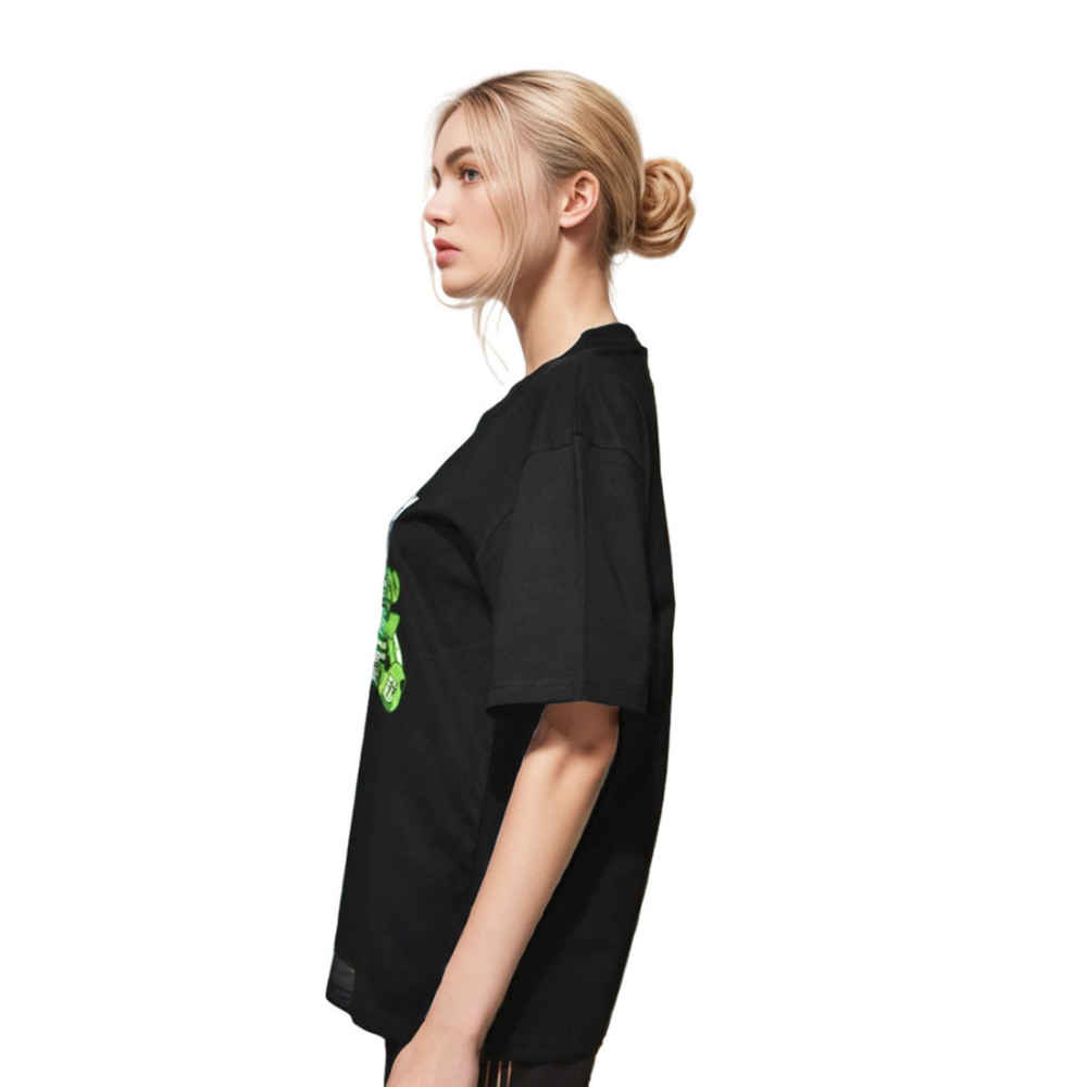 Burberry Black Teddy Print Women Oversized T-shirt-2