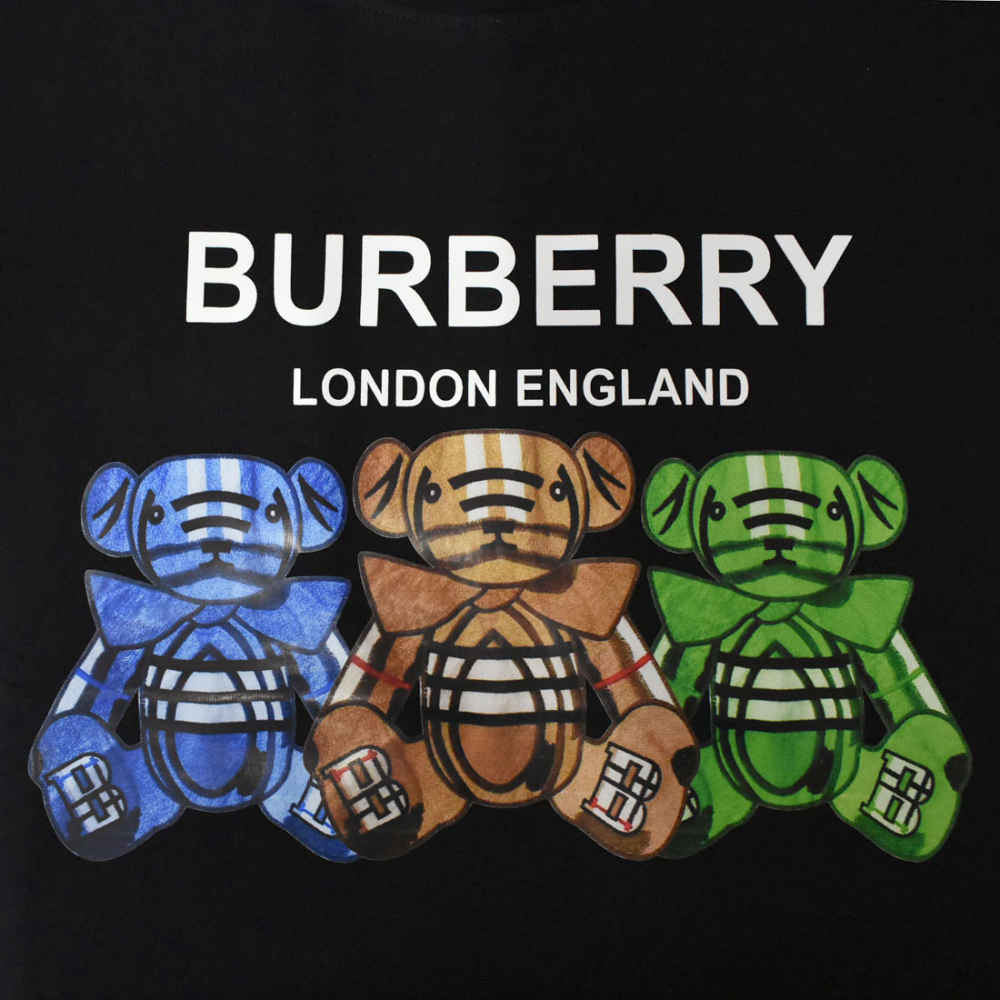 Burberry Black Teddy Print Women Oversized T-shirt-3