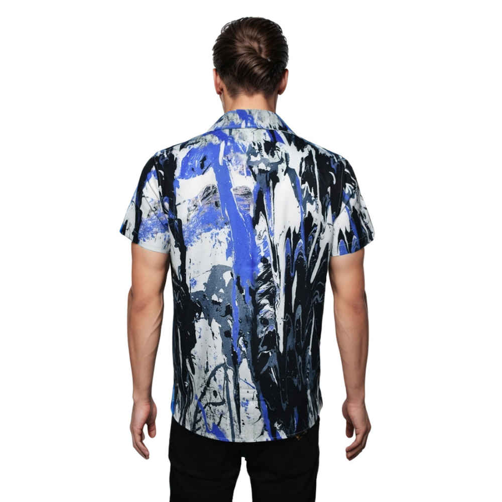 Amiri Paint Splatter Bowling Shirt-1