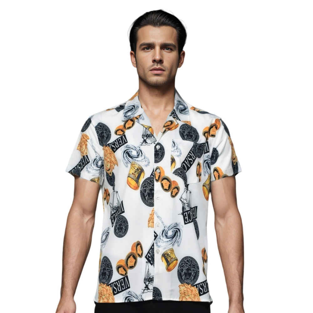Versace Premium Quality Half Sleeve Printed Shirt-thumb-0