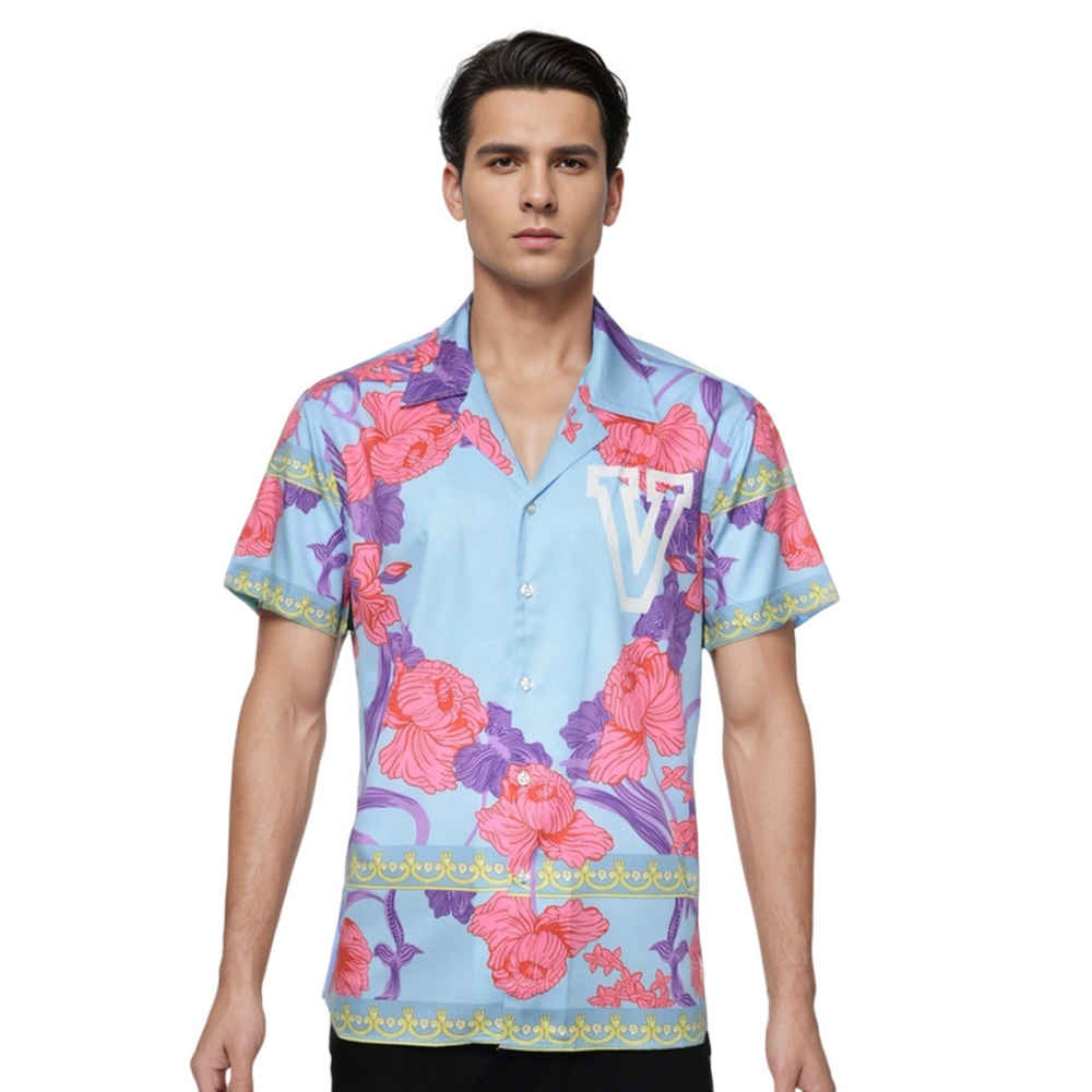 Versace Flower Printed Premium Quality Shirt-thumb-0