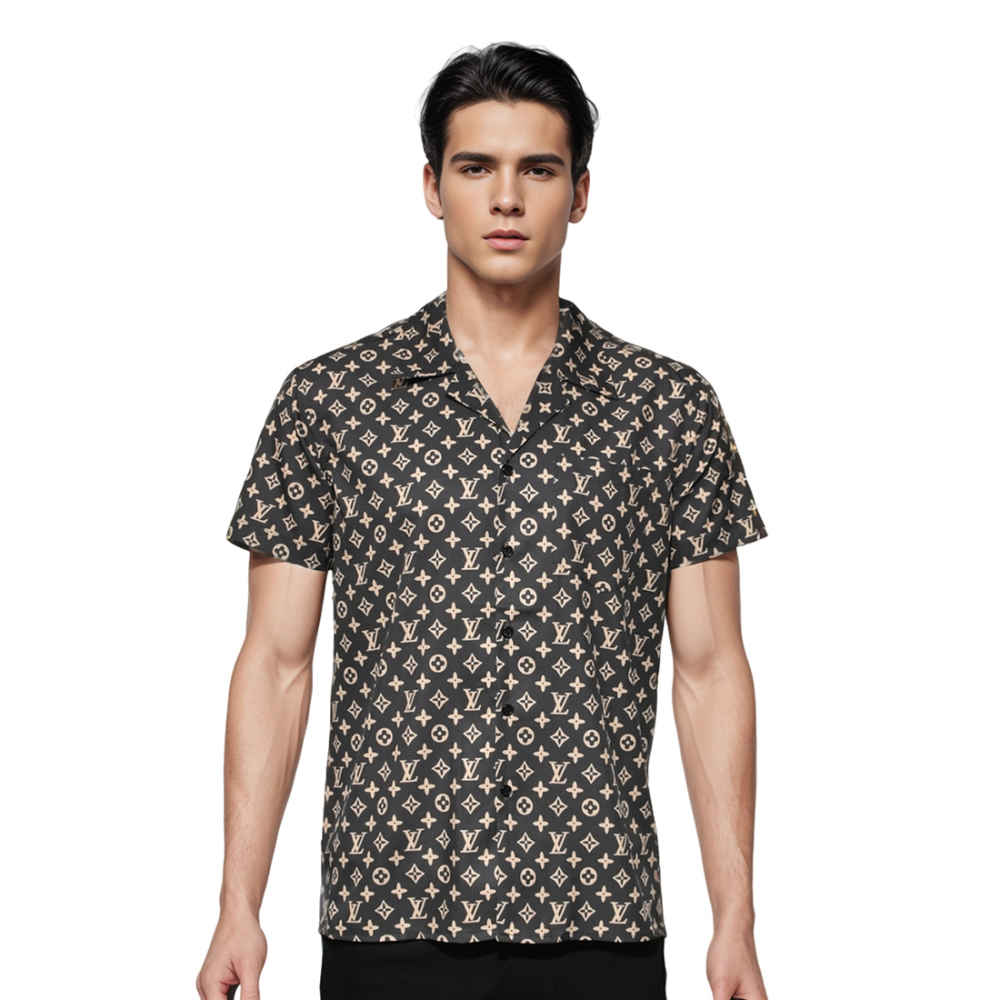 Louis Vuitton Brown Premium Quality Shirt-thumb-0