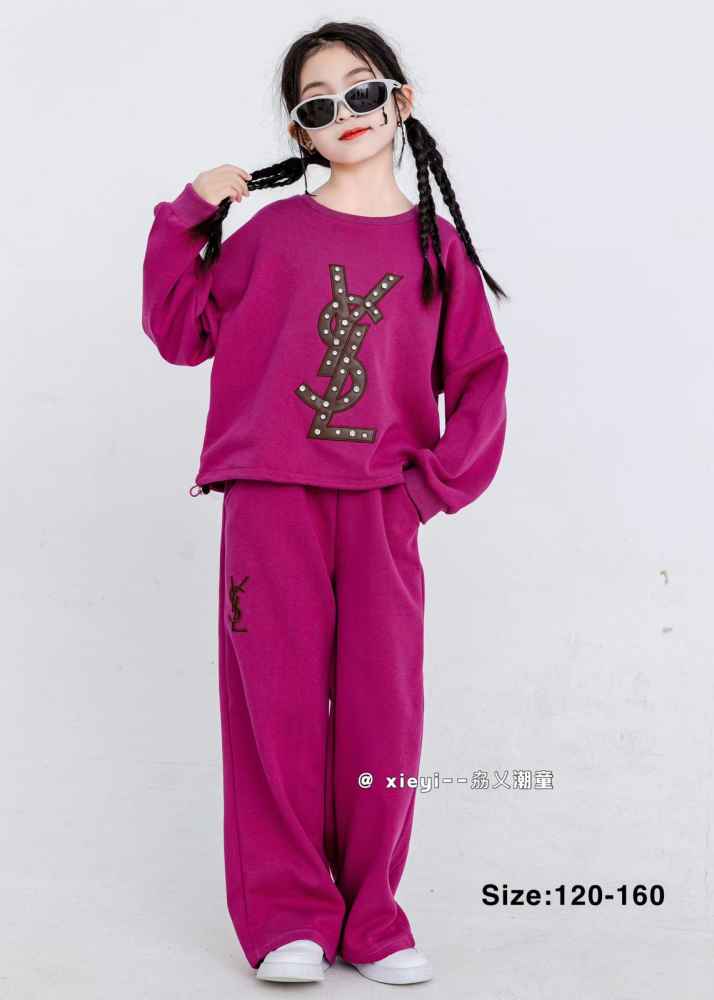 YSL Pink Premium Girls Co-ord Set-thumb-0