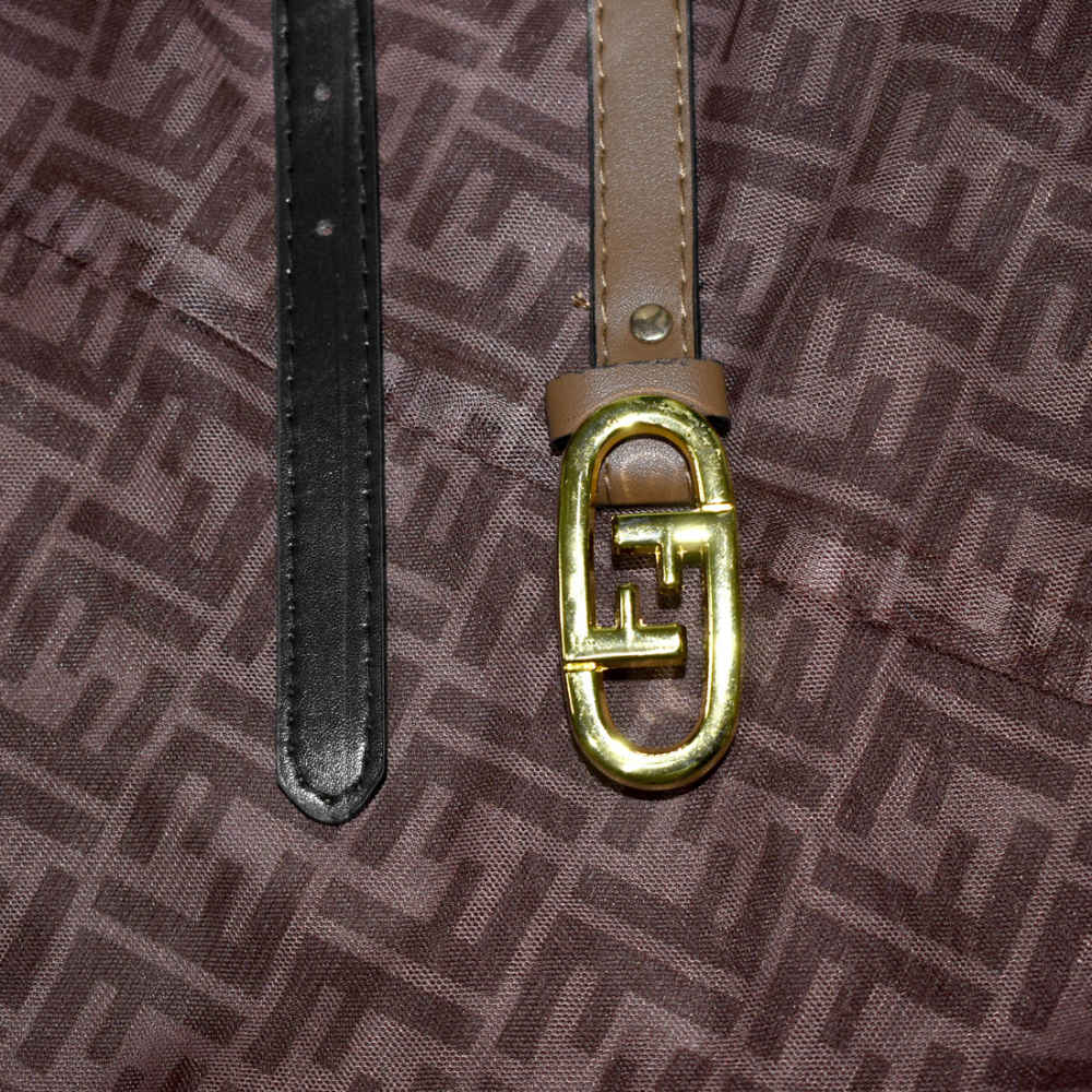 Fendi Brown Premium Quality Girls Dress-4