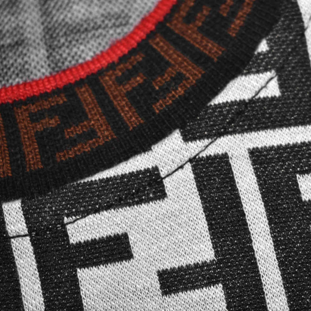 Fendi Black logo Print Premium Girls Dress-thumb-3