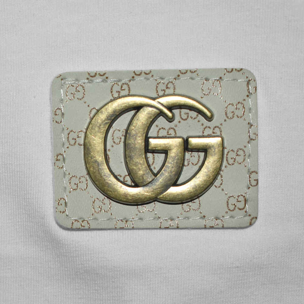 Gucci White Embossed Logo Premium Girls Co-ord Set-3