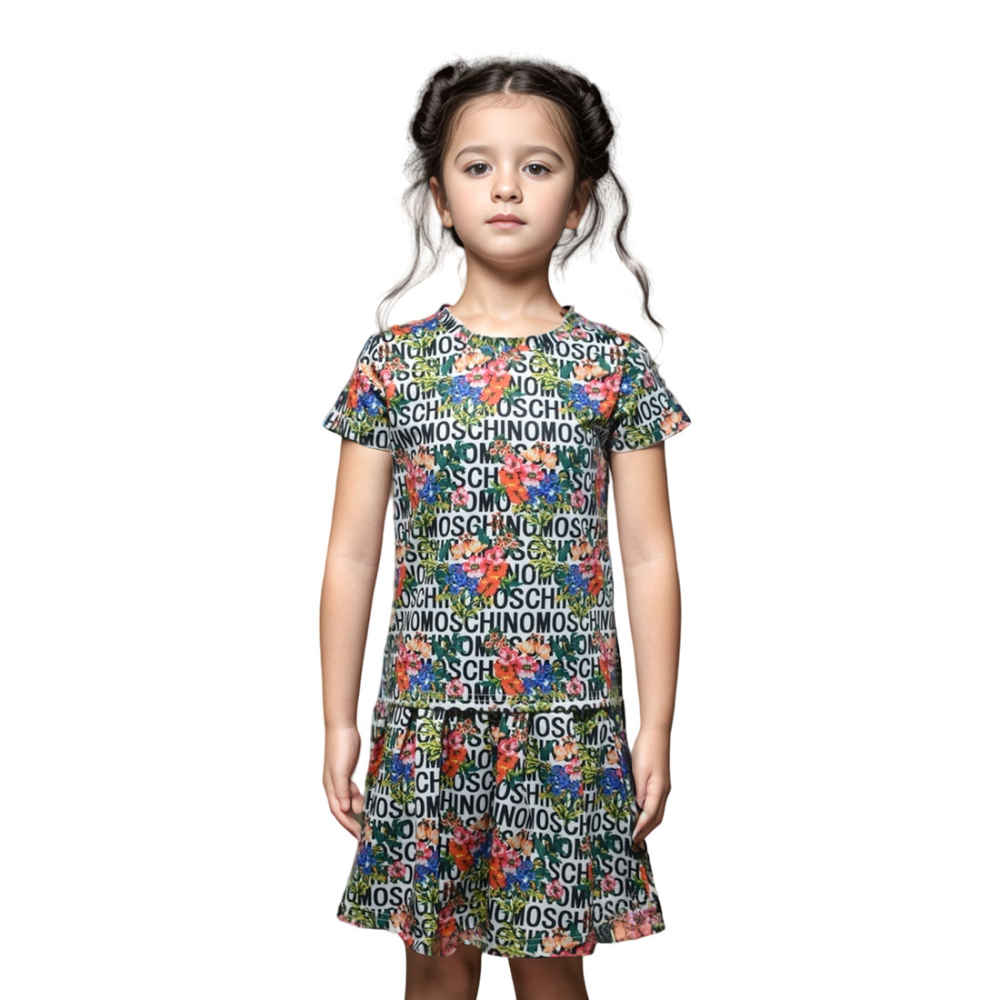 Moschino Black Floral Premium Girls Co-ord Set-thumb-0